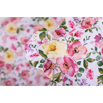 Povlak na dekorativní polštářek Podpěrová s.r.o. Povlak na polštář s kanýrem ČAJOVÁ RŮŽE Velikost: Bavlněný povlak s kanýrem 40x40 cm N