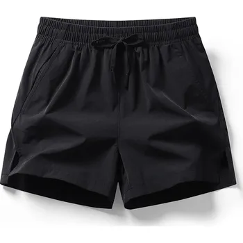 Pánské kraťasy Letní plážové šortky s kapsami a šňůrkou v pase Barva: Černá, Velikost: XL
