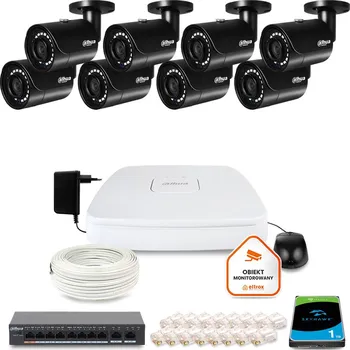 Bezpečnostní kamera DAHUA IP dohledová sada 8 4Mpx dome kamer 2Z25041B8