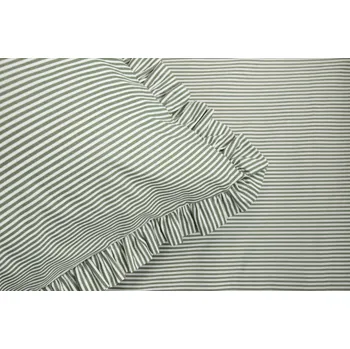 Povlečení Podpěrová s.r.o. Krepové povlečení OLIVOVÝ PROUŽEK S KANÝREM Velikost: 200x220 (1x), 70x90 cm kanýr (2x) ŠEV na peřině