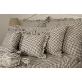 Povlečení Podpěrová s.r.o. Krepové povlečení PEPITO kostička béžová Velikost: 200x220 cm (1 ks), 70x90 cm (2 ks) ŠEV na peřině