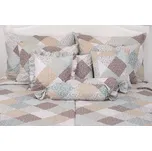 Podpěrová s.r.o. Krepové povlečení PATCHWORK JADE Velikost: 140x200 cm (1 ks), 70x90 cm (1 ks)
