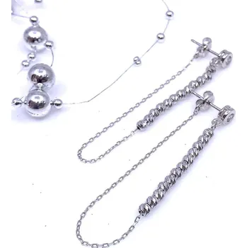 Módní doplněk Jan Kos jewellery Stříbrné náušnice 12123737