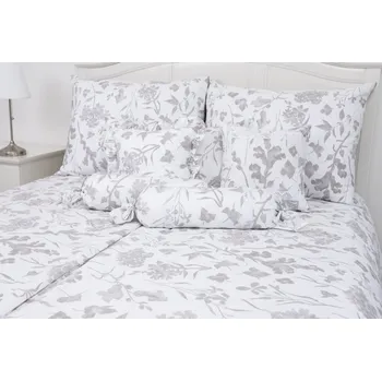 Povlečení Podpěrová s.r.o. Krepové povlečení FLORA světlá Velikost: 240x200 cm (1 ks), 70x90 cm (2 ks) ŠEV na peřině