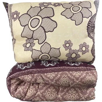 přikrývka Výprodej-SET Přikrývka a polštář Fialová s květy