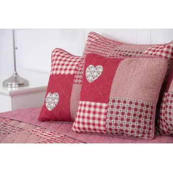 Povlečení Podpěrová s.r.o. Povlak DELUXE prošívaný PATCHWORK ČERVENÝ Velikost: Povlak 50x70 cm DELUXE