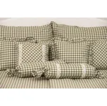 Podpěrová s.r.o. Krepové povlečení ZELENÁ KOSTKA CHALET Velikost: 140x200 cm (1 ks), 70x90 cm (1 ks)