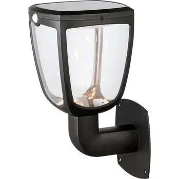 Venkovní osvětlení SYLVANIA Gizmo Lantern, černé solární nástěnné svítidlo, 4,5W LED, 4000K, IP54, se senzorem pohybu a denního světla