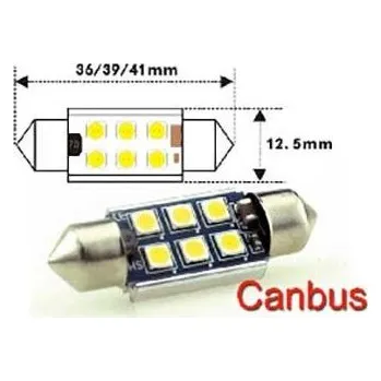 Autožárovka Žárovka LED SV8,5-8 sufit, 12-24V/2W, bílá,CANBUS, délka 41mm