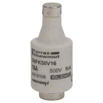 Pojistková vložka Mersen A216108, velikost DII DZ, gF, 16A, 500V - šedá
