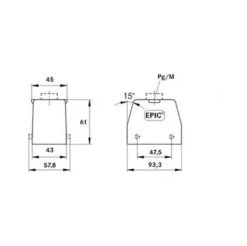 Konektor H-B 16 TG M25 kryt 19080000 LAPP KABEL s.r.o. 35-12-013-19080