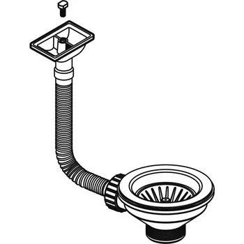 sítko a zátka do dřezu Výtoková hlavice Ø92 s horním přepadem