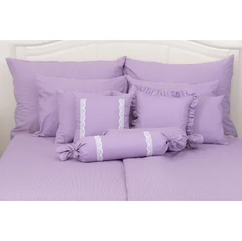 Povlečení Podpěrová s.r.o. Bavlněné povlečení PROUŽEK FIALOVÝ Velikost: 200x200 cm (1 ks), 70x90 cm (2 ks) ŠEV na peřině