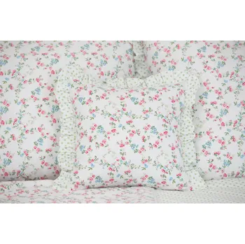 Povlak na dekorativní polštářek Podpěrová s.r.o. Povlak na polštářek S KANÝREM VIVIANE / puntík negativ Velikost: Krepový povlak s kanýrem 40x40 cm N