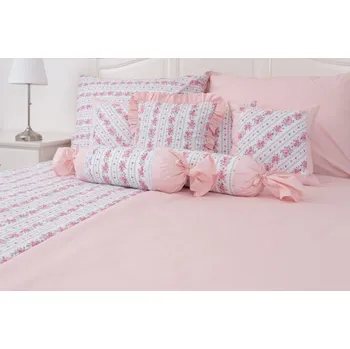 Povlečení Podpěrová s.r.o. Bavlněné povlečení LORENZO / uni růžová Velikost: 200x220 cm (1 ks), 70x90 cm (2 ks) ŠEV na peřině
