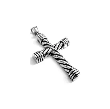 Přívěsek Steel Jewelry Přívěsek kříž z chirurgické oceli PR140133