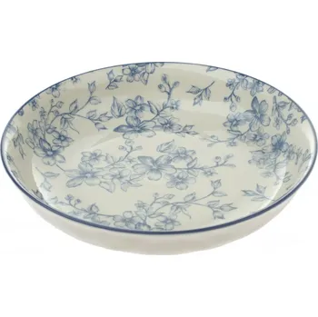 Talíř Casa de Engel Home Keramický hluboký talíř Ø 20cm - modré květy, 6/24 Fialová UNI (2865484)