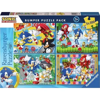 RAVENSBURGER Puzzle Ježek Sonic 4x100 dílků