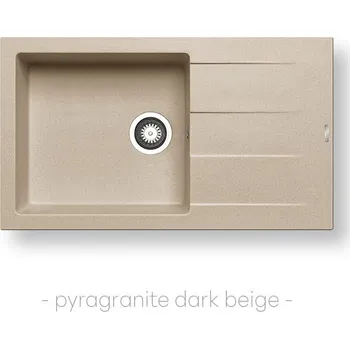 Granitový dřez Pyramis ATHLOS (86X50) 1B 1D PLUS tmavě béžová