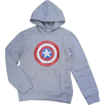 Chlapecká mikina Eplusm Chlapecká mikina AVENGERS KAPITÁN AMERIKA s kapucou šedá Barva: Šedá, Velikost: 158/164