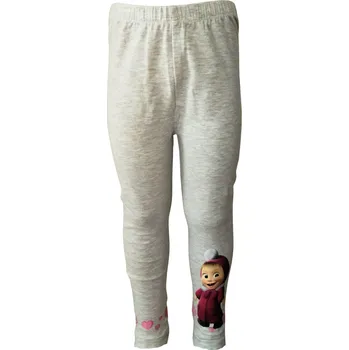 Dívčí legíny Eplusm Dívčí legíny MÁŠA A MEDVĚD zima šedé Barva: Šedá, Velikost: 104