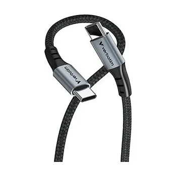 Datový kabel Verbatim 31846 USB kabel, USB C + USB C, 100W, 1.2m, box, černý
