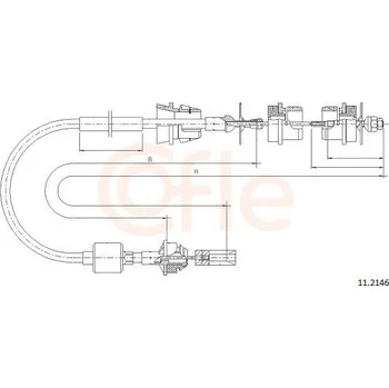 Spojkové lanko Tažné lanko, ovládání spojky COFLE 11.2146