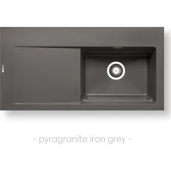 Granitový dřez Pyramis TEKTON (100x51) 1B 1D tmavě šedá RH