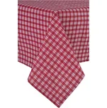 Podpěrová s.r.o. Ubrus bavlněný KOSTIČKA ČERVENÁ tmavá Velikost: 140x220 cm