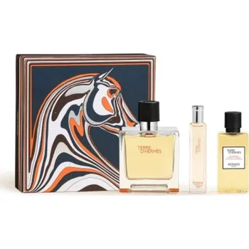 Pánský parfém Hermes Terre D´Hermes Pure Perfume Dárková sada Parfum 75 ml, sprchový gel 40 ml a miniaturka Pure Perfume 15 ml