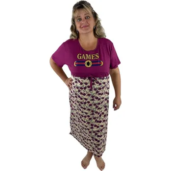 Dámská noční košile Sale-Noční košile games - fialová Velikost: L