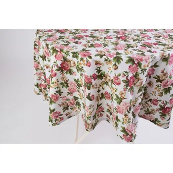 ubrus Podpěrová s.r.o. Ubrus bavlněný kulatý RŮŽE RUSTIKÁL Velikost: Kulatý ubrus / průměr ubrusu Ø 100 cm