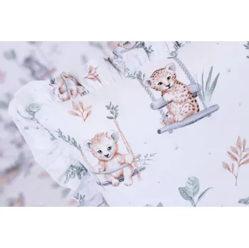 Polštář Podpěrová s.r.o. Povlak na polštářek s kanýrem ZOO mláďátka Velikost: Bavlněný povlak s kanýrem 50x50 cm N