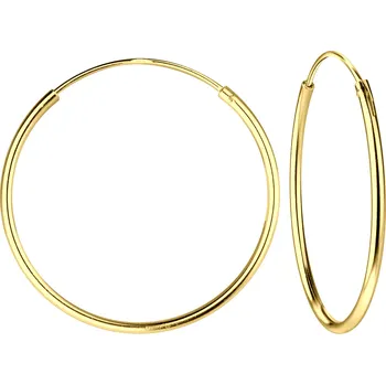 Náušnice SYLVIENE Pozlacené náušnice kruhy 25 mm zlatá