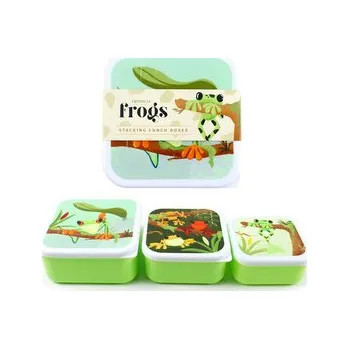 Svačinový box Svačinový box 3 ks - M/L/XL - Tropická žába