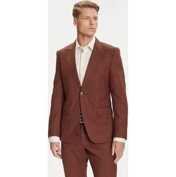 Pánský oblek BOSS Oblek H-Huge 50546080 Hnědá Slim Fit 54