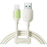 Joyroom S-A53 3A USB-A - Lightning kabel s fluorescenční koncovkou 1,2 m - béžový