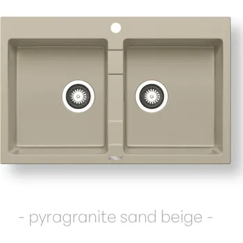 Granitový dřez Pyramis SPARTA (78x50) 2B světle béžová