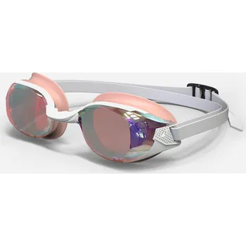 Plavecké brýle DECATHLON Plavecké brýle B-Fit se zrcadlovými skly s novou úpravou proti zamlžování BÍLÁ|RŮŽOVÁ