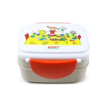 Svačinový box Svačinový box s příborem Bento box - Pipi Dlouhá punčocha