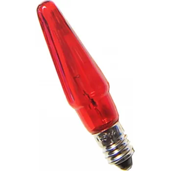 Žárovka Žárovka pro řetěz ASTERIA 14V/0,1A E-10 červená svíčka 1ks