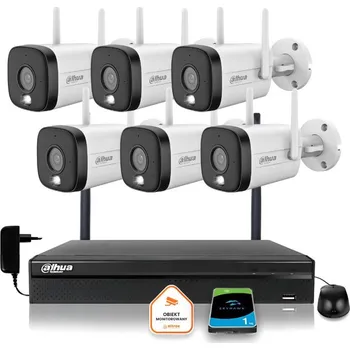 Sada 6 aktivních kamer Dahua IP s rozlišením 5MPx a WI-FI a IR LED až do vzdálenosti 30 m