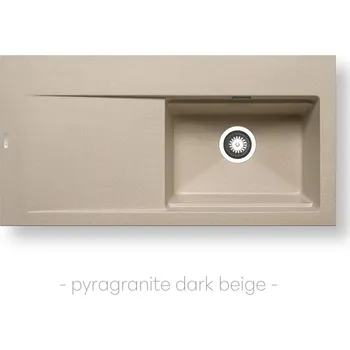 Kuchyňský dřez Pyramis TEKTON (100x51) 1B 1D tmavě béžová RH