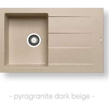 Granitový dřez Pyramis ATHLOS (79x50) 1B 1D tmavě béžová