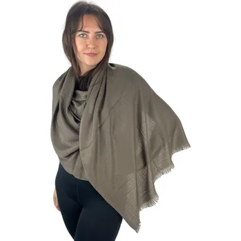 Dámský šátek 90 x 175 cm Jemný vzor 23-10 - hnědý