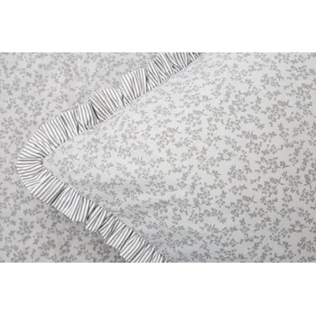 Povlečení Podpěrová s.r.o. Krepové povlečení LATA ŠEDÁ / PROUŽEK S KANÝREM Velikost: 200x220 (1x), 70x90 cm kanýr (2x) ŠEV na peřině