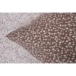 Podpěrová s.r.o. Krepové povlečení HNĚDÉ KYTIČKY poz /neg Velikost: 140x200 cm (1 ks), 70x90 cm (1 ks)