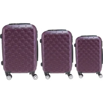 Sada 3 kufrů skořepinových LA2 vínová