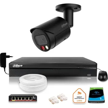 Dahua IP dohledová sada 4MPx 2K venkovní černá kamera s 1TB diskem