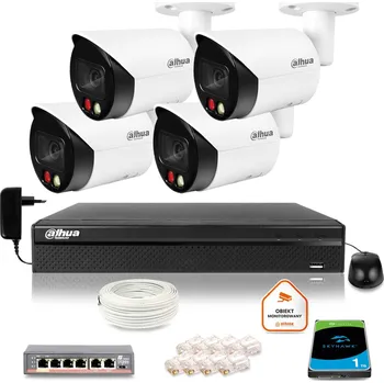 Bezpečnostní kamera DAHUA IP dohledová sada 4 5Mpx dome kamer 1Z40152B4